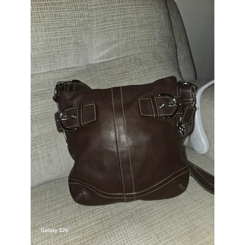 11. Coach Soho Buckle Leather Crossbody Bag Dark Brown 1452